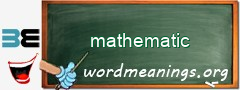 WordMeaning blackboard for mathematic